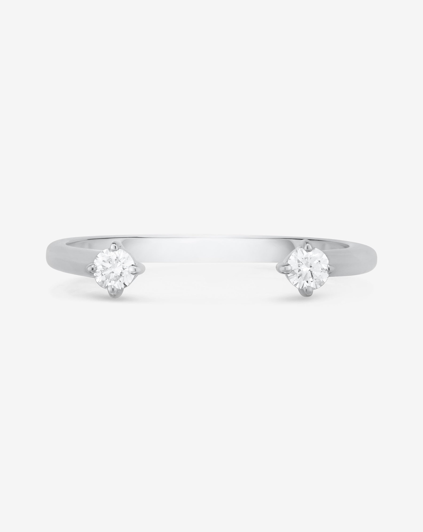 Diamond Duo Open Ring - Elegant Stackable Jewelry for Women, Perfect for Everyday Wear & Special Occasions