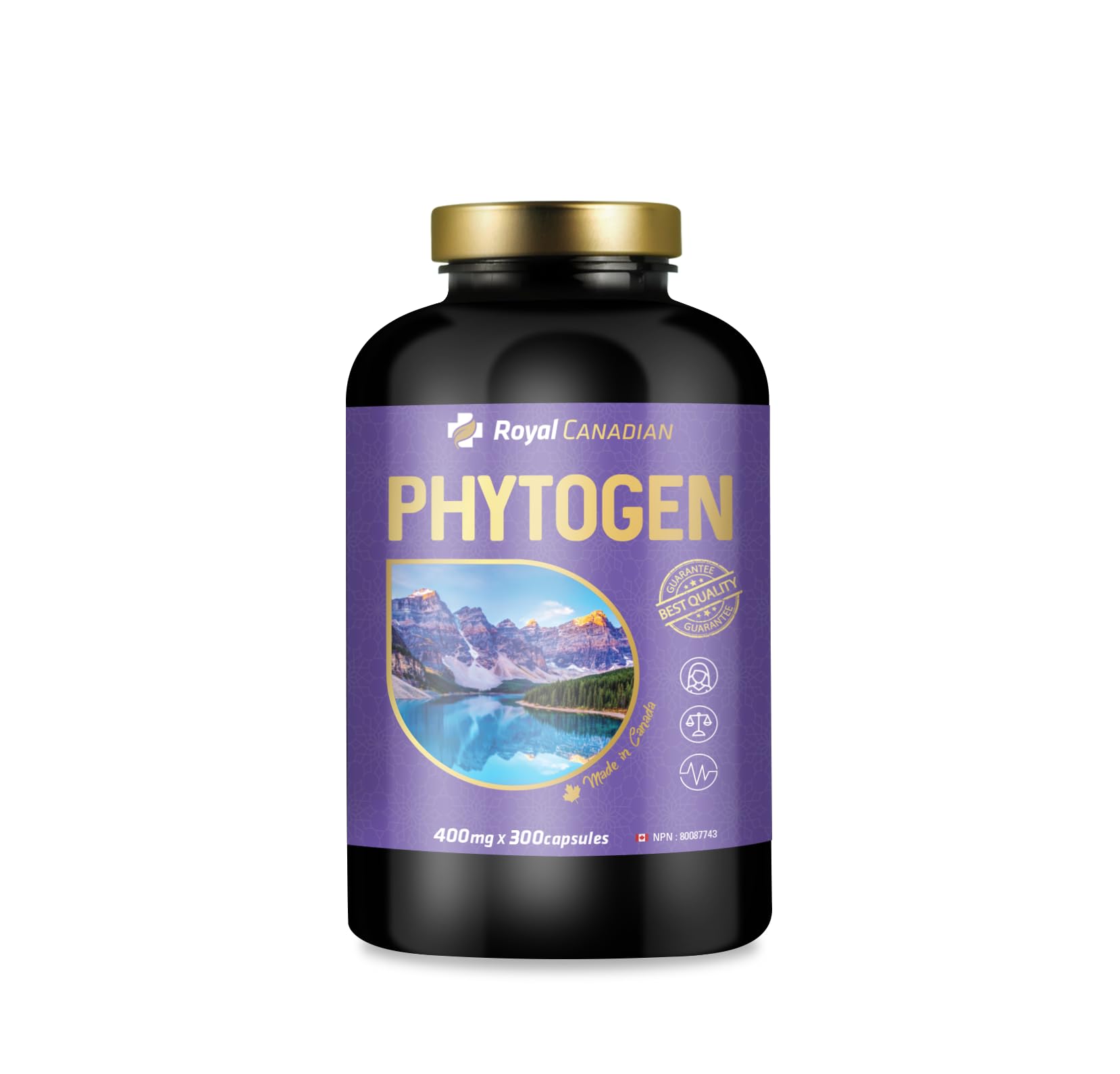 Royal Canadian Phytogen-Premium Women's Hormone Balance Supplement - 300 Capsules (400mg Each) for PMS Relief, Menopause Support & Natural Wellness - Perfect for Daily Hormonal Care & Stress Management