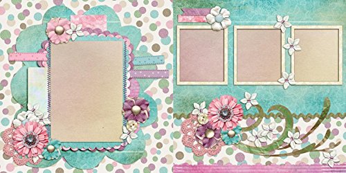 Girl Thing Scrapbook Kit - 5 Double Page Layouts for Memory Keeping, DIY Crafts & Gift Ideas | Perfect for Scrapbooking, Photo Albums & Creative Projects