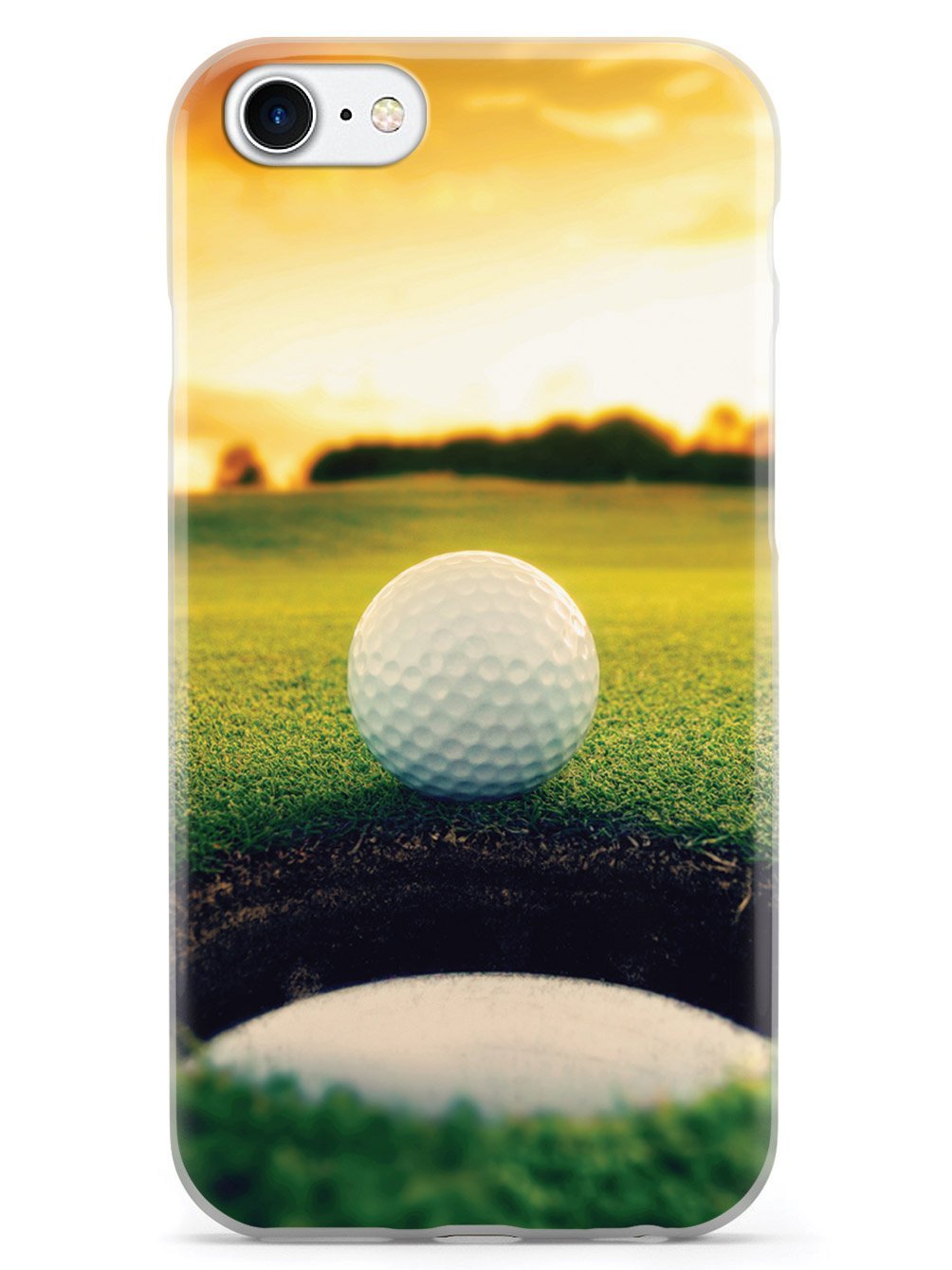 Inspired Cases - iPhone 8 Case with 3D Textured Design | Protective Phone Cover for Apple iPhone 8 | Golf Ball Sunset Pattern | Perfect for Outdoor Activities & Daily Use