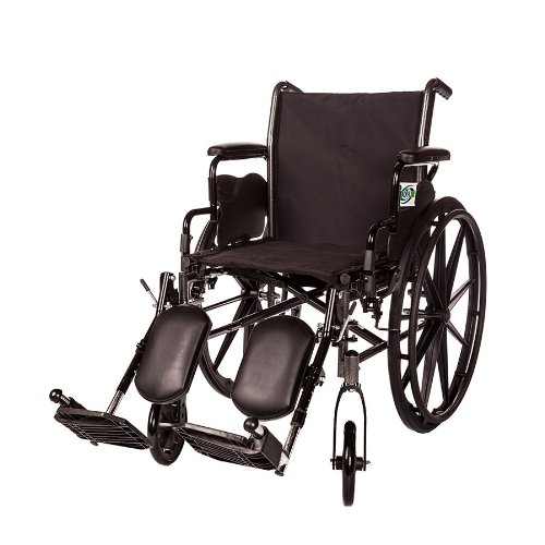 Lightweight Folding Wheelchair with Detachable Desk Arm & Adjustable Leg Rests - 16