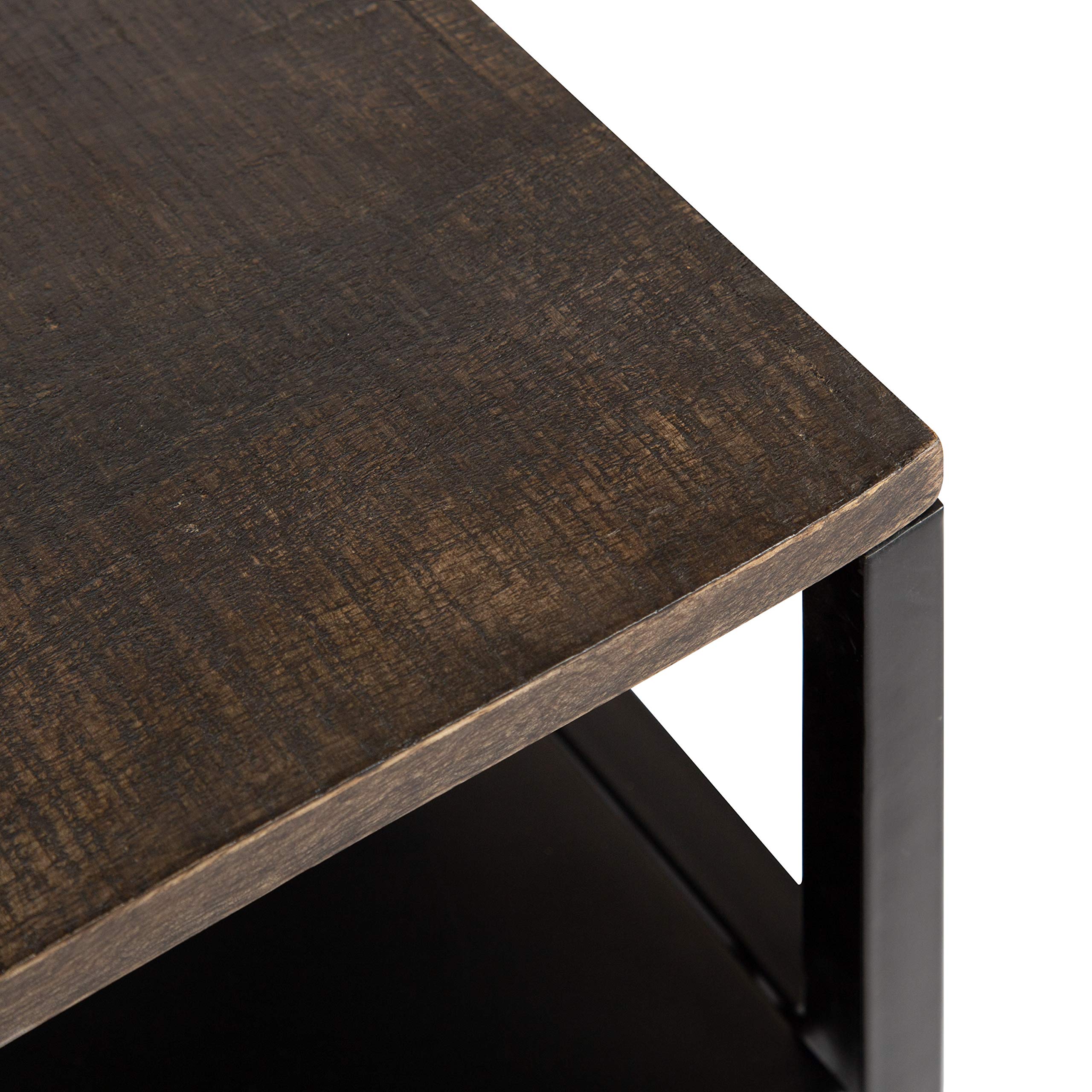 Kate & Laurel Westbrook Farmhouse Console Table - 36x12x30 Inches, Rustic Brown, Modern Narrow Entryway Table with Storage & Display | Perfect for Hallway, Living Room & Small Spaces