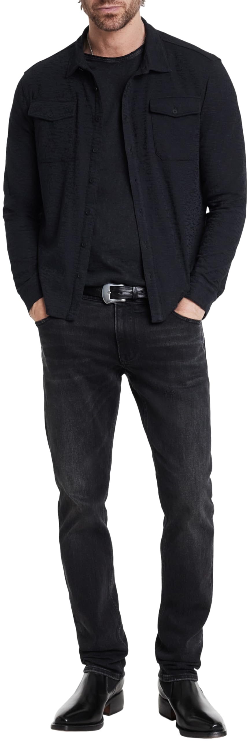 John Varvatos Men's Abuja Shirt - Premium Cotton Button Down Dress Shirt for Business & Casual Wear | Office, Date Night & Special Occasions