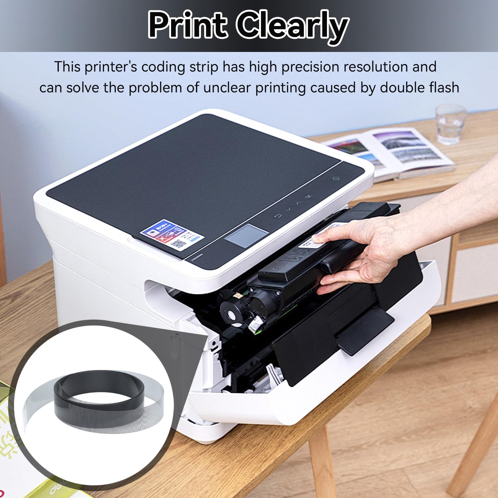 Agatige Printer Encoder Strip - 180LPI Linear Encoder Scale Strip PET Film Replacement for Roland SP/VP/XC/SJ 540/640/740 & DX4/DX5/DX7 Print Heads - 15mm x 2700mm Raster Parts - Perfect for Printer Maintenance and Repair