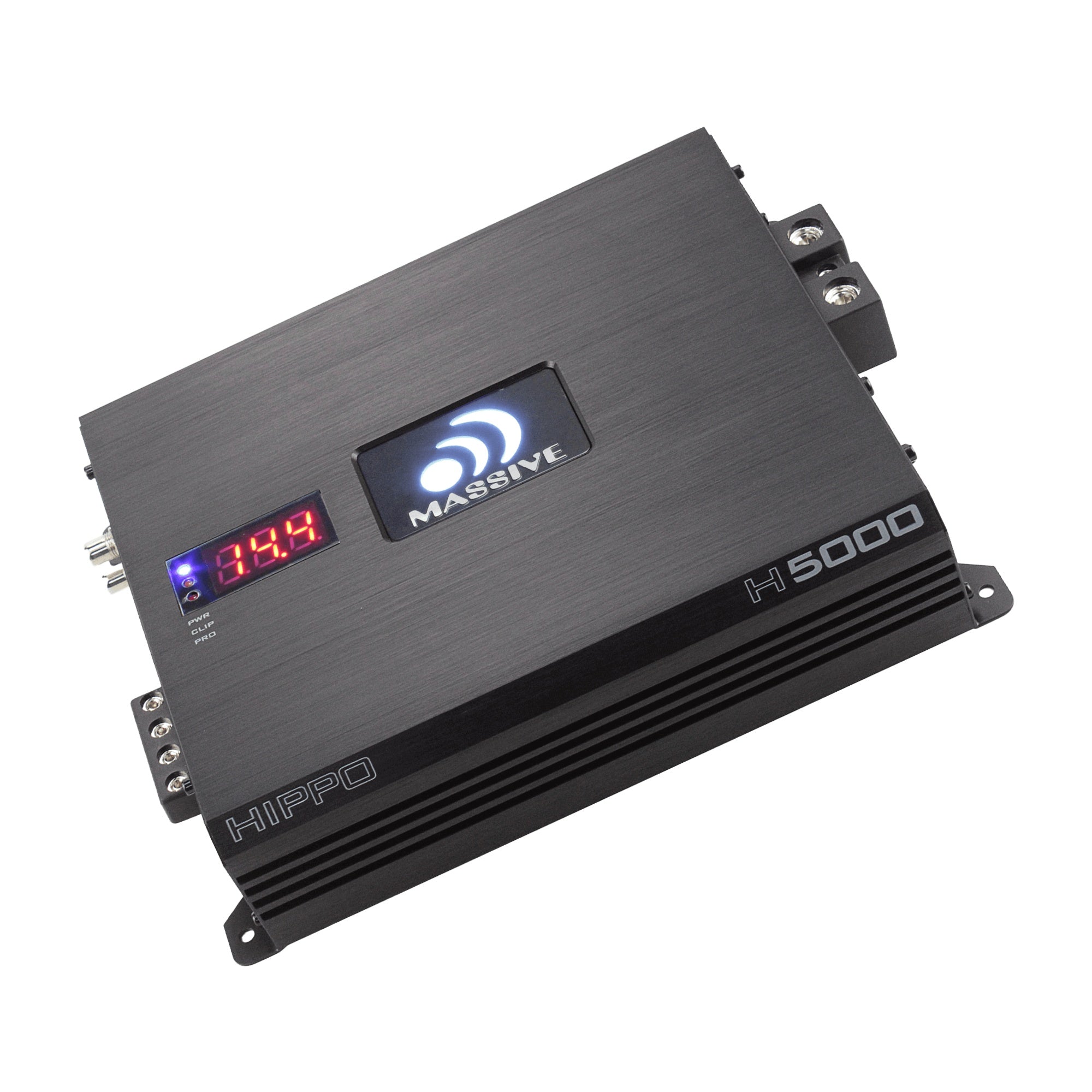 H5000 5000 Watt RMS @ 1 Ohm Mono Block Hippo Series Car Amplifier with Bass Remote - Powerful Bass Boost for Car Audio Systems & Subwoofers