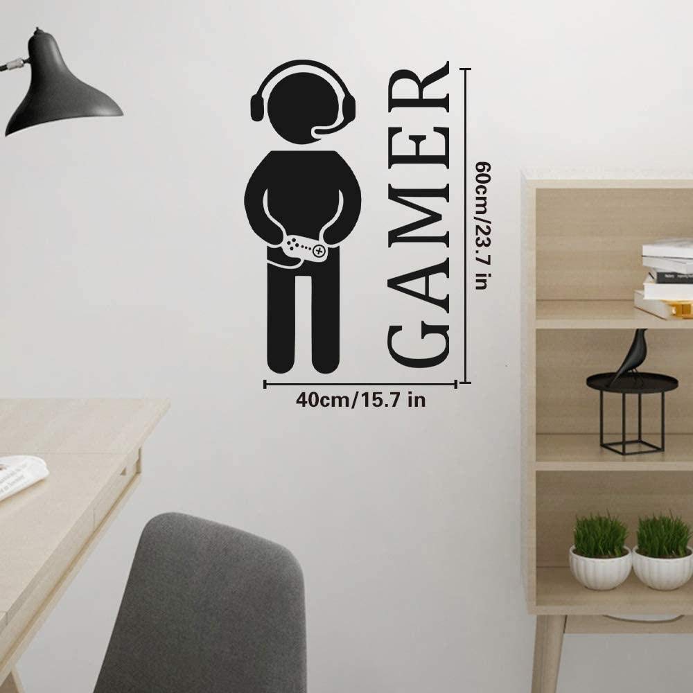 Fun Video Game Wall Decals for Boys - Creative Gamer Room Decor, Vinyl Stickers for Kids Bedroom, Living Room & Game Room (22x15 Inches) - Perfect for Gaming Themed Parties & Teen Boy's Bedroom Makeover
