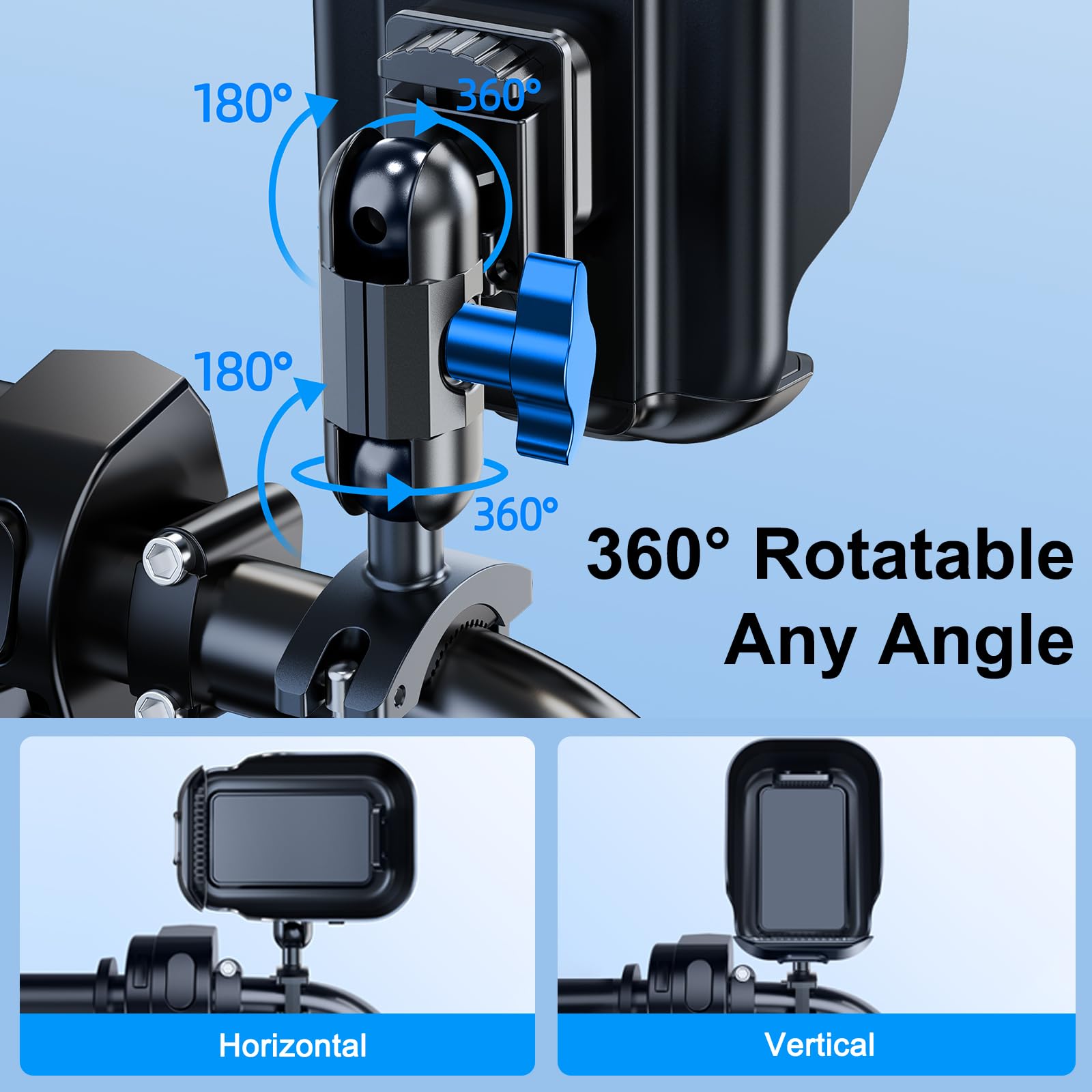 Waterproof Bike Phone Holder - Universal Motorcycle & Bicycle Phone Mount for Electric Scooters | Fits 4.7-7 Inch Smartphones | Perfect for Cycling, Commuting & Outdoor Adventures