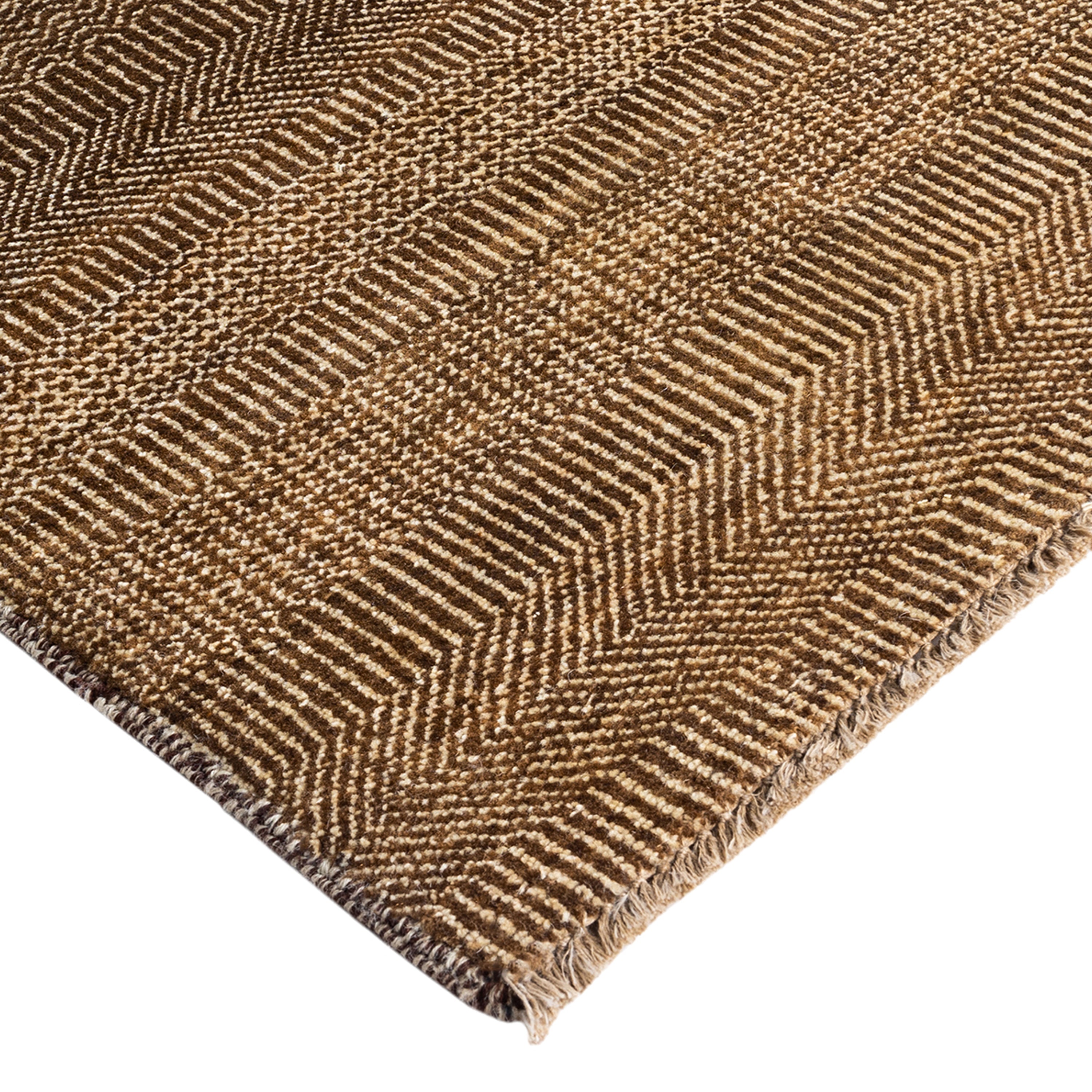 Premium Brown Transitional Wool Rug 9'1