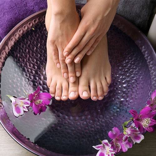 Legorate Professional Lavender Pedicure & Manicure Dead Sea Salt Soak - 500ml for Relaxation, Skin Refresh & Foot Care - Perfect for Spa, Home Use & Gift Giving