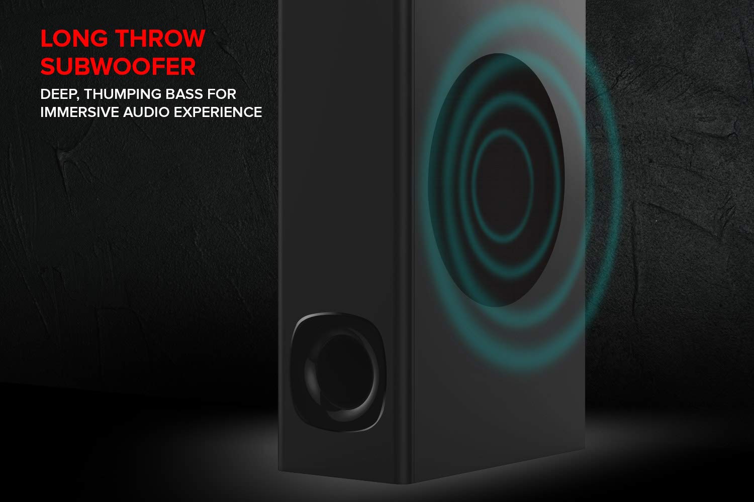 Creative Stage 2.1 Channel Under-Monitor Soundbar with Subwoofer - Bluetooth, Optical, TV ARC & AUX Inputs - Remote & Wall Mount Kit Included - Perfect for Home Theater, Gaming & Office Setup