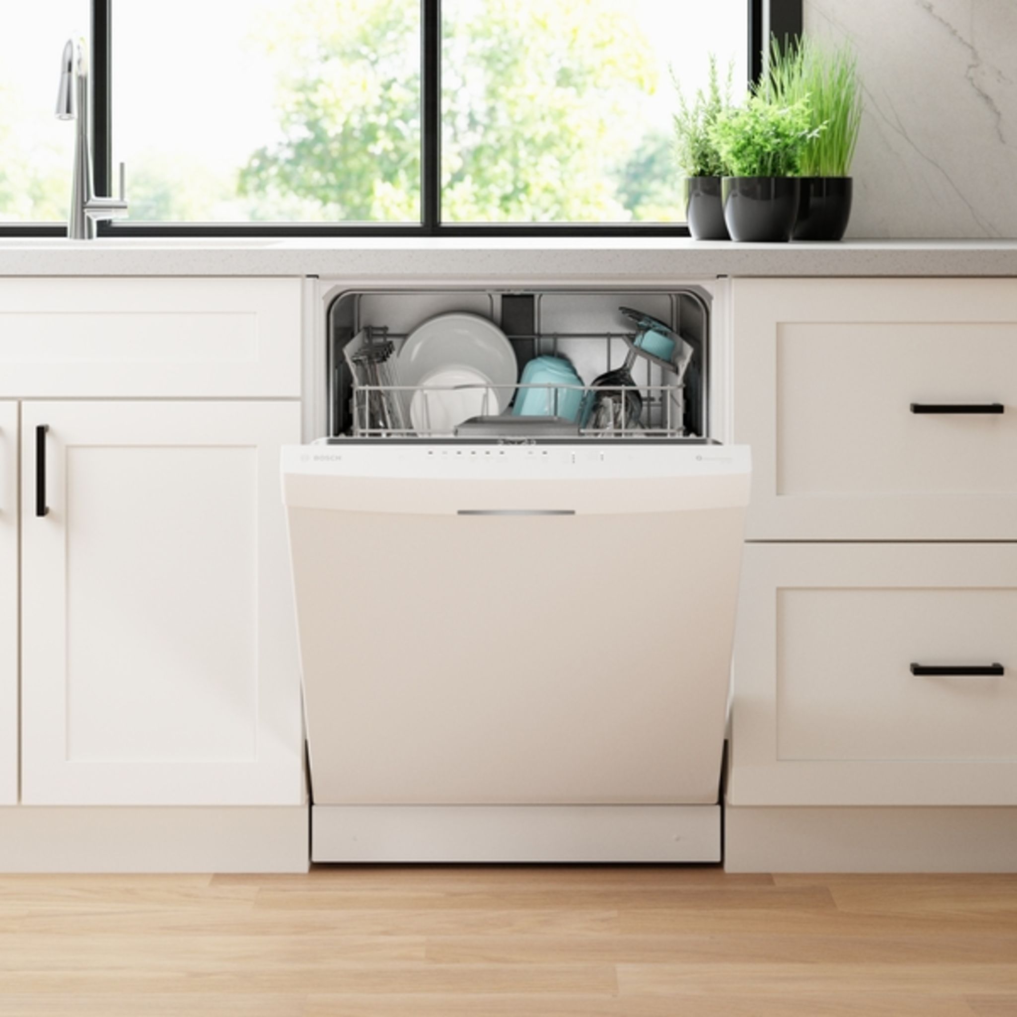 Bosch SHS53C72N Built-in Dishwasher - 24 Inch Stainless Steel Interior, Ultra Quiet 44 dBA, 16 Place Settings - Perfect for Kitchens, Apartments & Small Homes