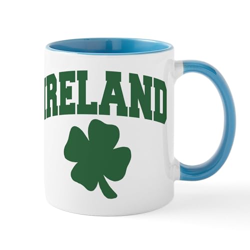 White/Blue Inside - Ireland Shamrock Mug