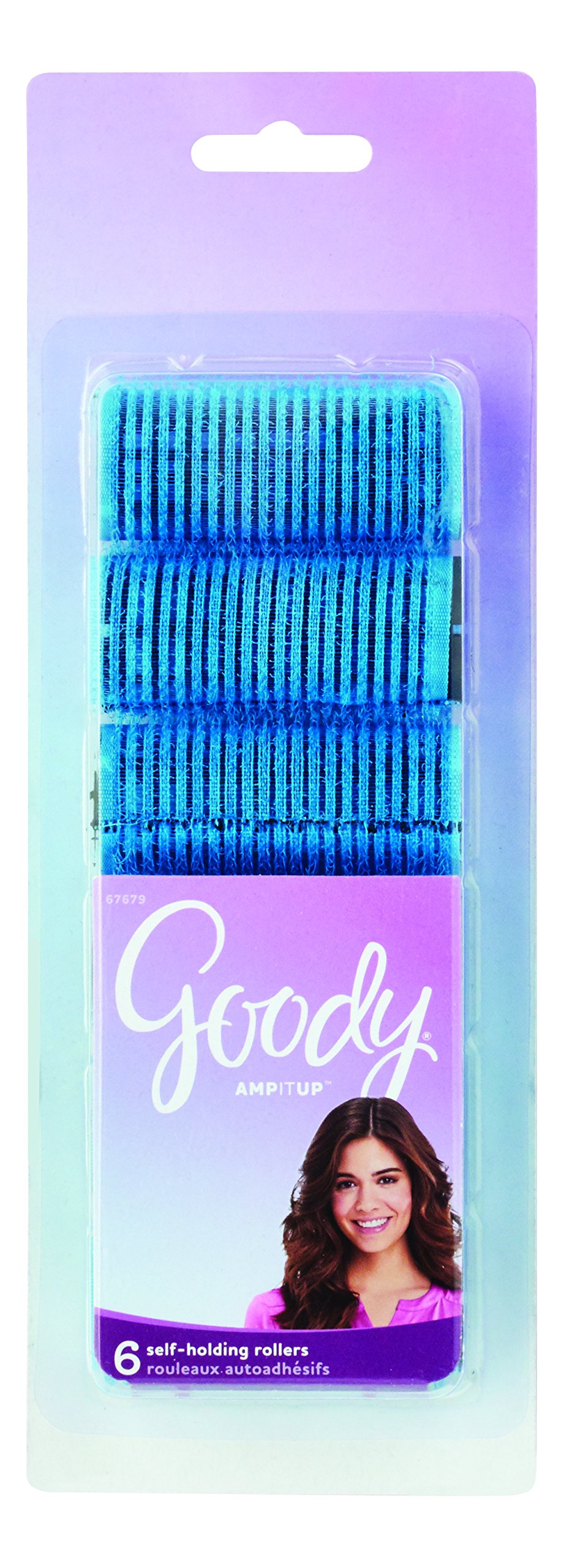 Goody Styling Essentials Hair Rollers 1 Inch - 2 Pack Blue Hair Curlers for Women - Perfect for Home Styling & Salon Quality Curls