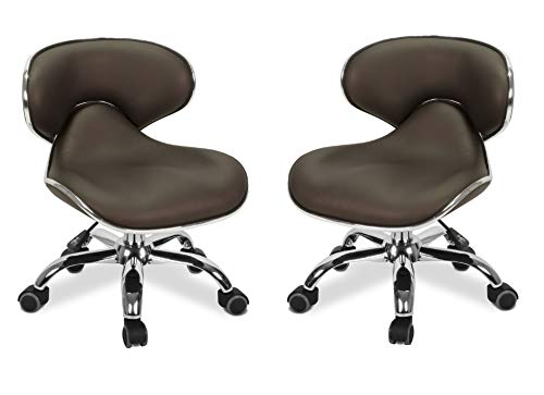 MAYAKOBA Set of 2 Adjustable Pedicure Stools with Pneumatic Pump - UMI COFFEE Salon Chairs for Comfortable Nail & Pedicure Services | Perfect for Nail Salons, Spas & Home Beauty Stations
