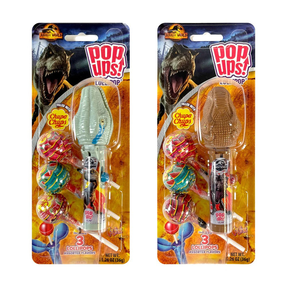 Jurassic World Flix Candy Pop Up Blister Card - 1.26oz (6 Count) Box | Dinosaur Themed Chewy Candy for Kids Birthday Parties, Movie Nights & Halloween Treats