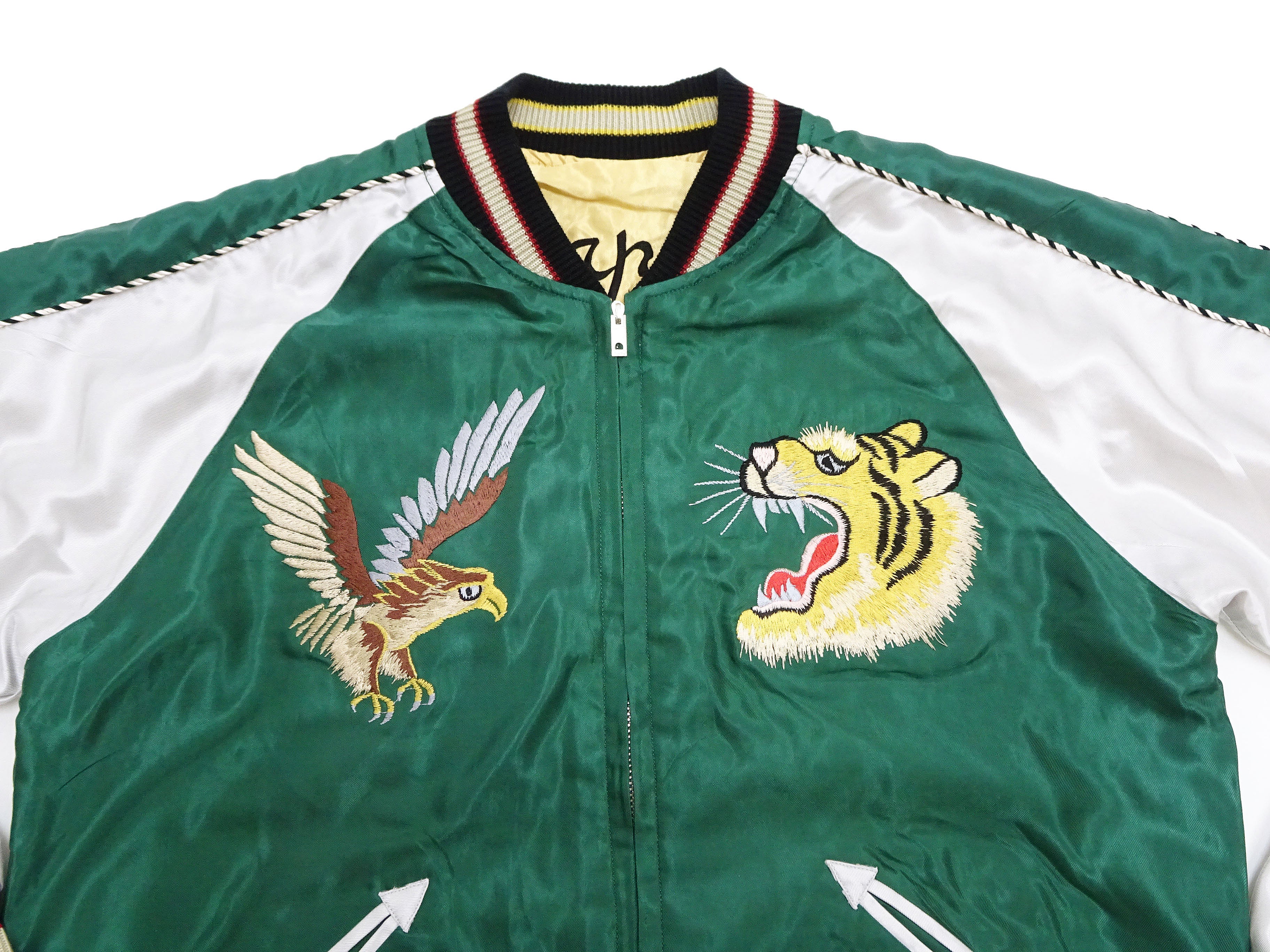 Men's Japanese Souvenir Jacket - Roaring Tiger & Japan Map Embroidery | Vintage Sukajan Bomber Jacket | Streetwear Fashion for Urban Style & Casual Outfits
