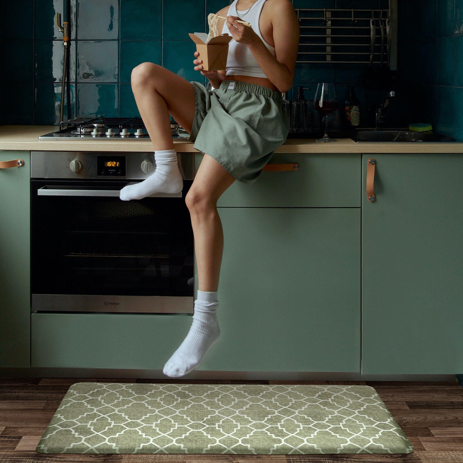 FRESHMINT Trellis Kitchen Mat - 0.47