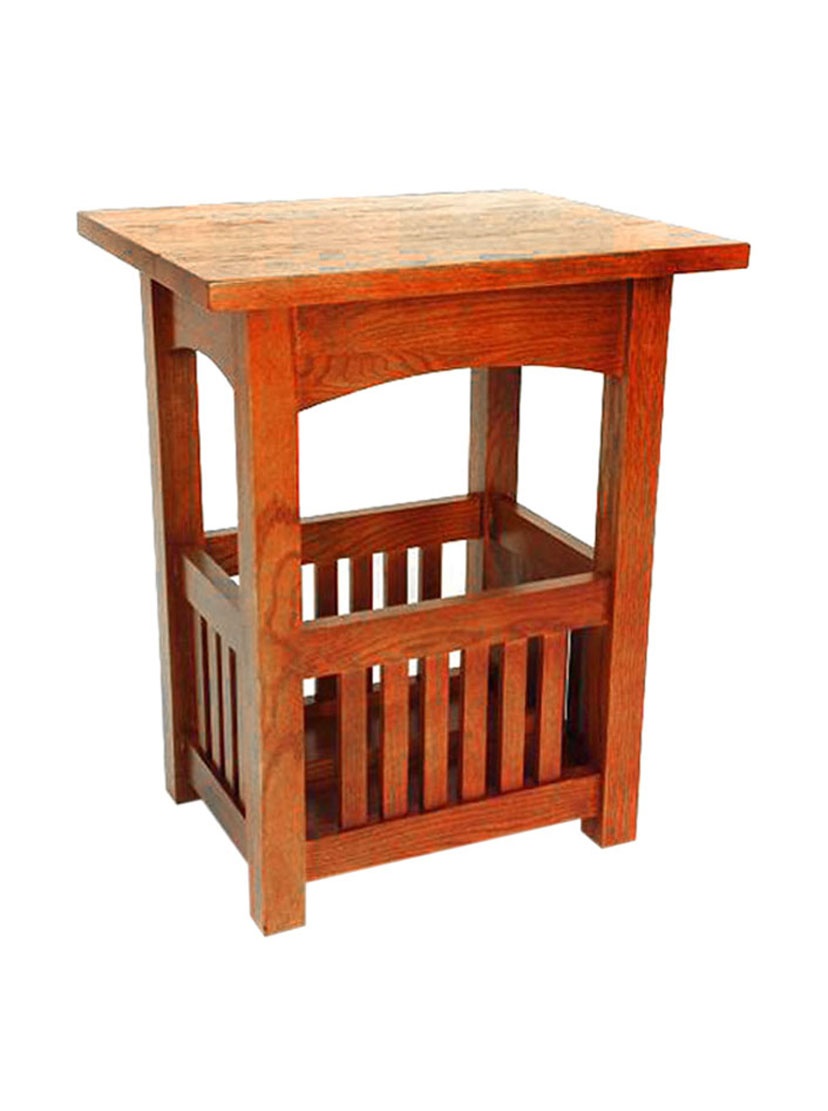 Wayborn Modern End Table with Storage Shelf - Brown Wood Nightstand for Living Room, Bedroom, Office - Perfect for Holding Lamps, Books & Decor
