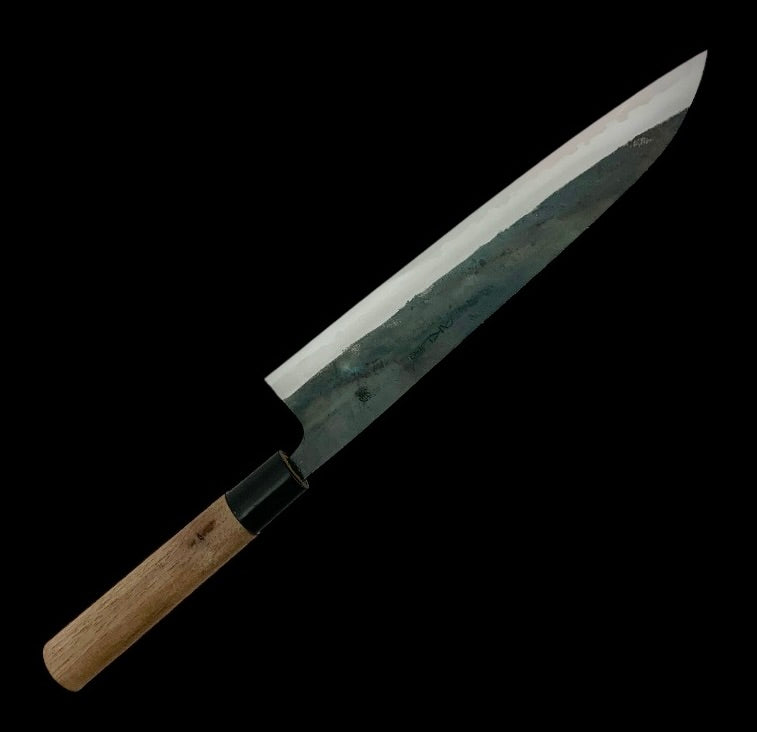 Zakuri AS Kurouchi 240mm Gyuto Japanese Chef Knife - High Carbon Steel Blade for Professional Cooking, Slicing, and Meat Cutting