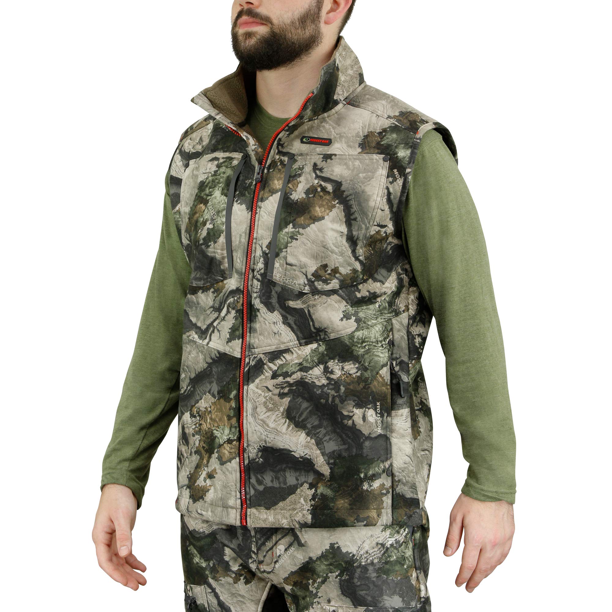 Mossy Oak Sherpa 2.0 Fleece Lined Camo Hunting Vest for Men - Warm Camouflage Clothing for Outdoor Hunting & Winter Activities