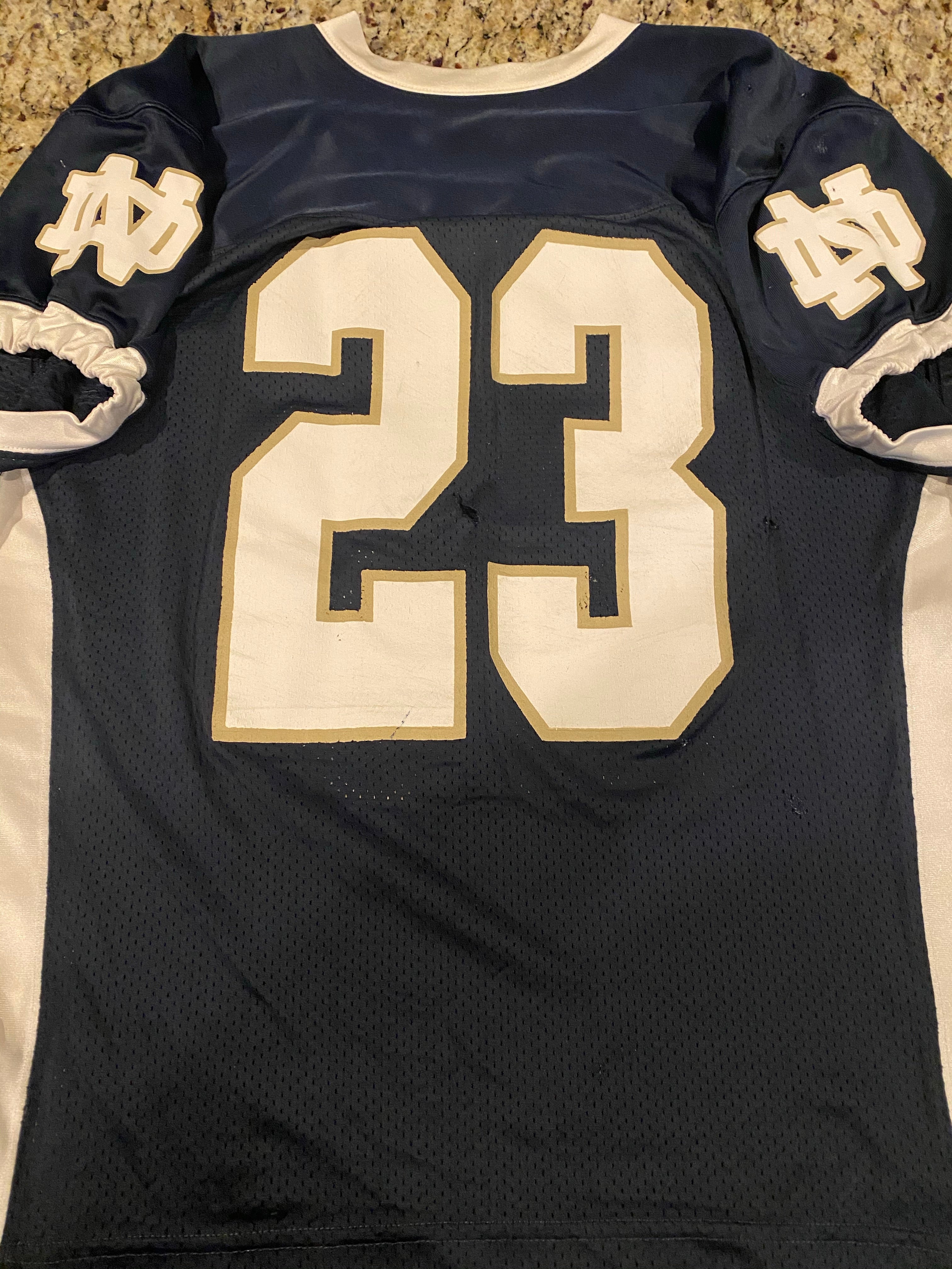 Authentic Drue Tranquill Notre Dame Fighting Irish Game-Worn #23 Jersey by Under Armour - Perfect for Football Fans, Collectors & Game Day Outfits