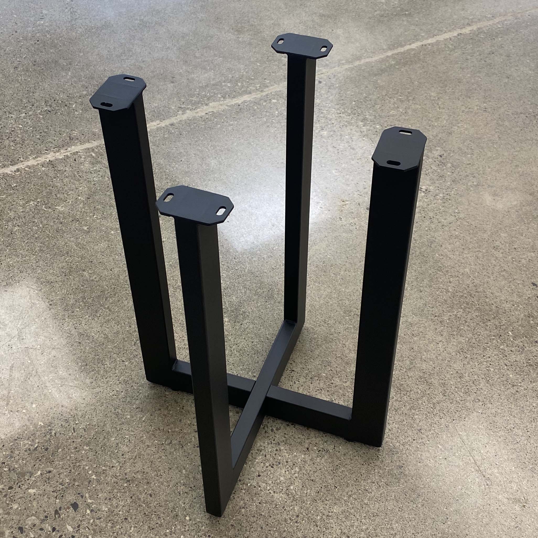 Round Cross End Table Base SS1460 - Heavy Duty Metal Legs for Square or Round Tables (1 Set) - Perfect for Living Room, Patio, or Outdoor Furniture