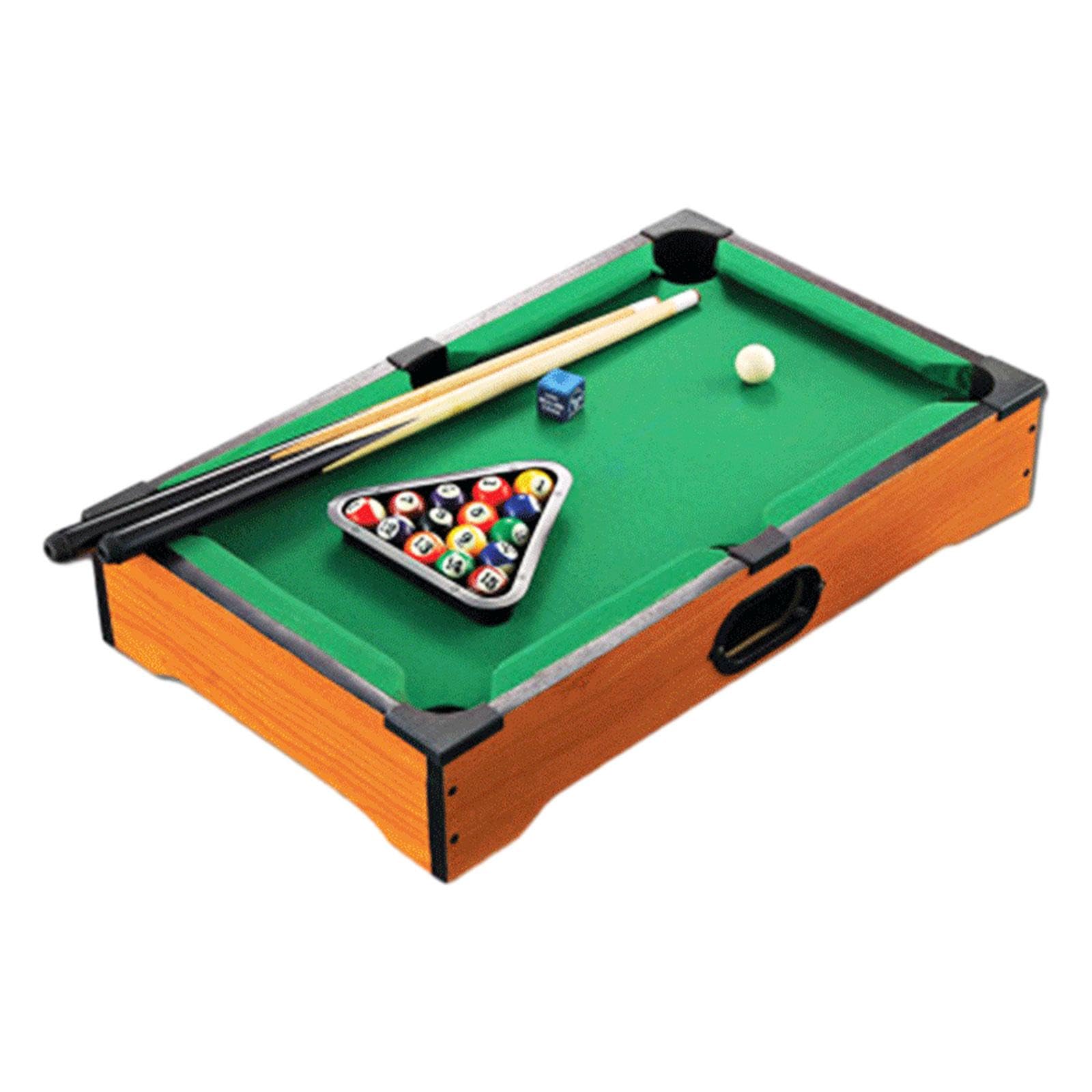 Mini Wooden Table Pool Set with Game Balls - Easy to Install Snooker & Billiards Toy for Travel, Game Room, Indoor Home or Office Desk - Perfect for Family Fun, Parties & Relaxation