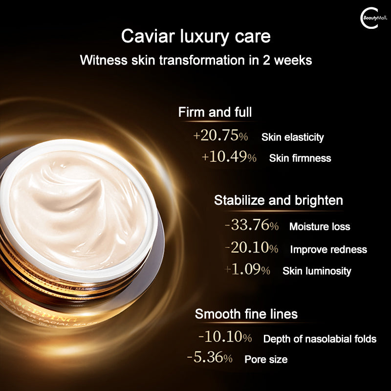MAOGEPING Caviar Essence Facial Mask - Hydrating & Anti-Aging Sheet Mask for Glowing Skin | Perfect for Spa Night & Self-Care Routine