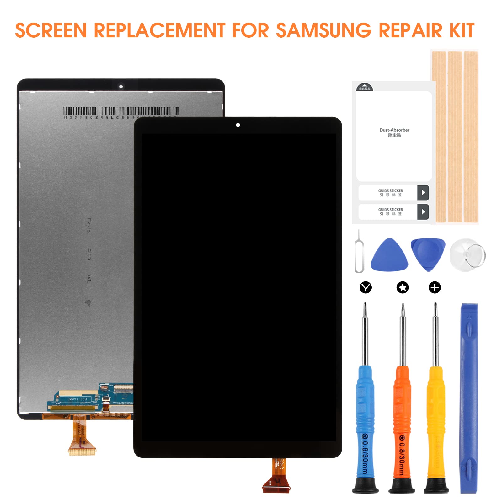 Samsung Galaxy Tab A 10.1 2019 Screen Replacement - T510 LCD Display Digitizer & Touch Screen Assembly with Repair Kit for SM-T510/T515 | Perfect for DIY Repair & Screen Damage Fixes