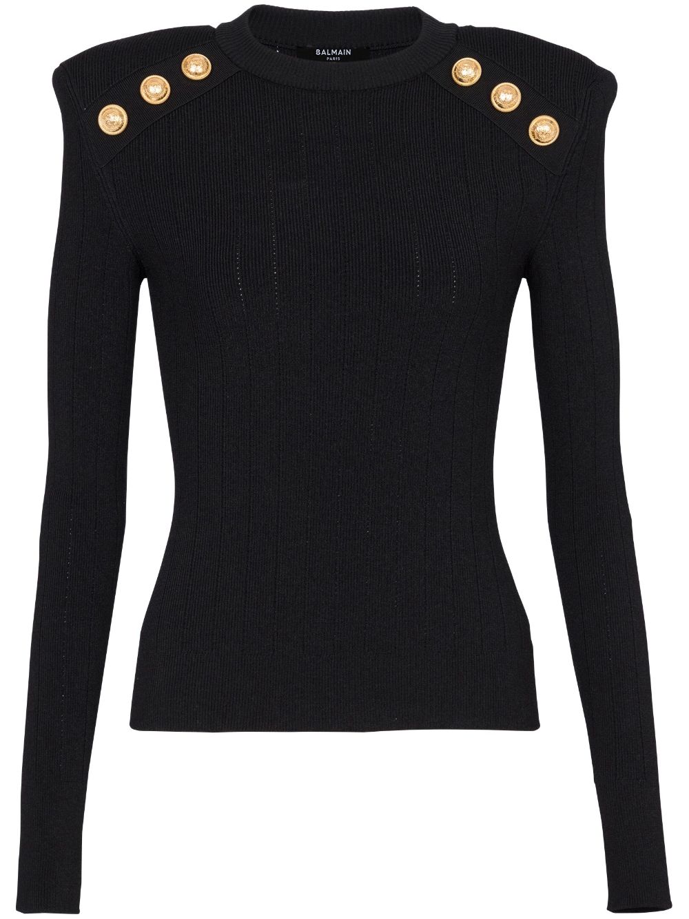 Balmain Black Sweaters for Women - Luxury Knitwear for Fall & Winter - Perfect for Office, Parties & Casual Outfits