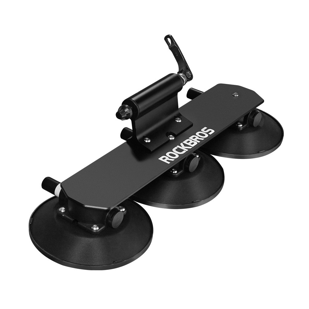 ROCKBROS Aluminum Alloy Suction Cup Bike Rack for Car Roof - Quick Release 1 Bike Carrier for Road & Mountain Bikes - Perfect for Cycling Trips, Commuting & Outdoor Adventures