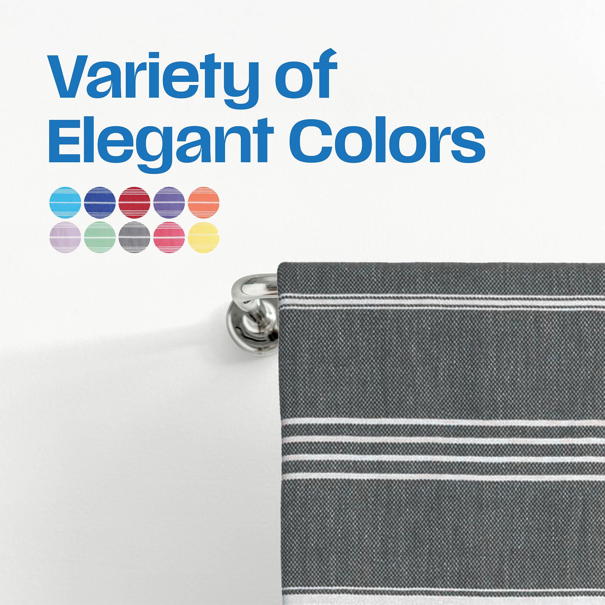 East'N Blue Lina Peshtemal Turkish Cotton Beach Towels - Lightweight, Quick-Dry, Soft & Absorbent Oversized Towel for Beach, Pool, Gym, Travel - 100% Cotton Large Bath Towel - Perfect for Yoga, Picnics, Spa Days and Summer Vacations