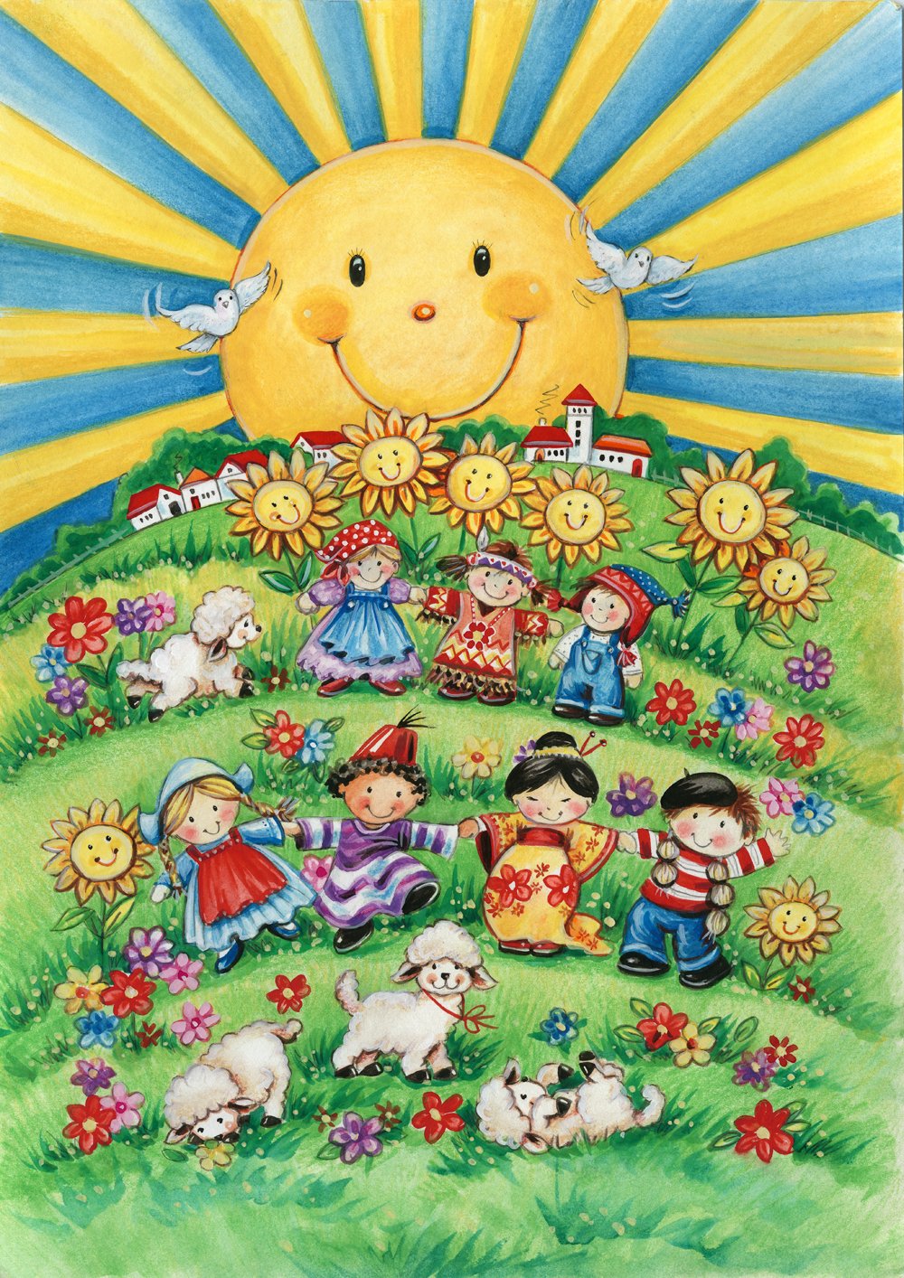 Toland Home Garden 1010801 Double Sided Spring Garden Flag - 28x40 Inch Outdoor Decorative Sunshine Flag for Yard, House & Patio - Perfect for Seasonal Decor, Easter Celebrations & Welcoming Spring