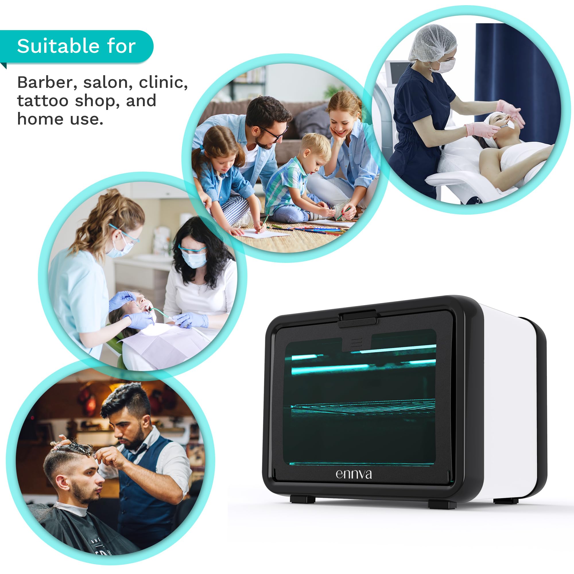 ENNVA Nail Tool Cleaning Machine - Multi-Functional Salon Cabinet for Phone, Toys & Tools | Salon & Home Use