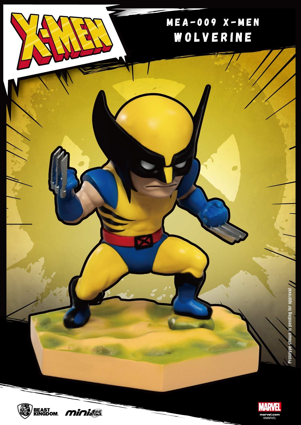 Marvel X-Men Mini Egg Attack MEA-009 Wolverine Action Figure Collectible Toy - Perfect for Marvel Fans, Collectors, and Home/Office Display