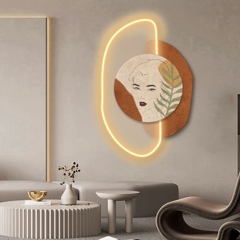 Abstract Luminous Wall Lights - Modern Art Decor for Living Room & Bedroom - Energy-Efficient LED Night Light for Home & Office Decoration