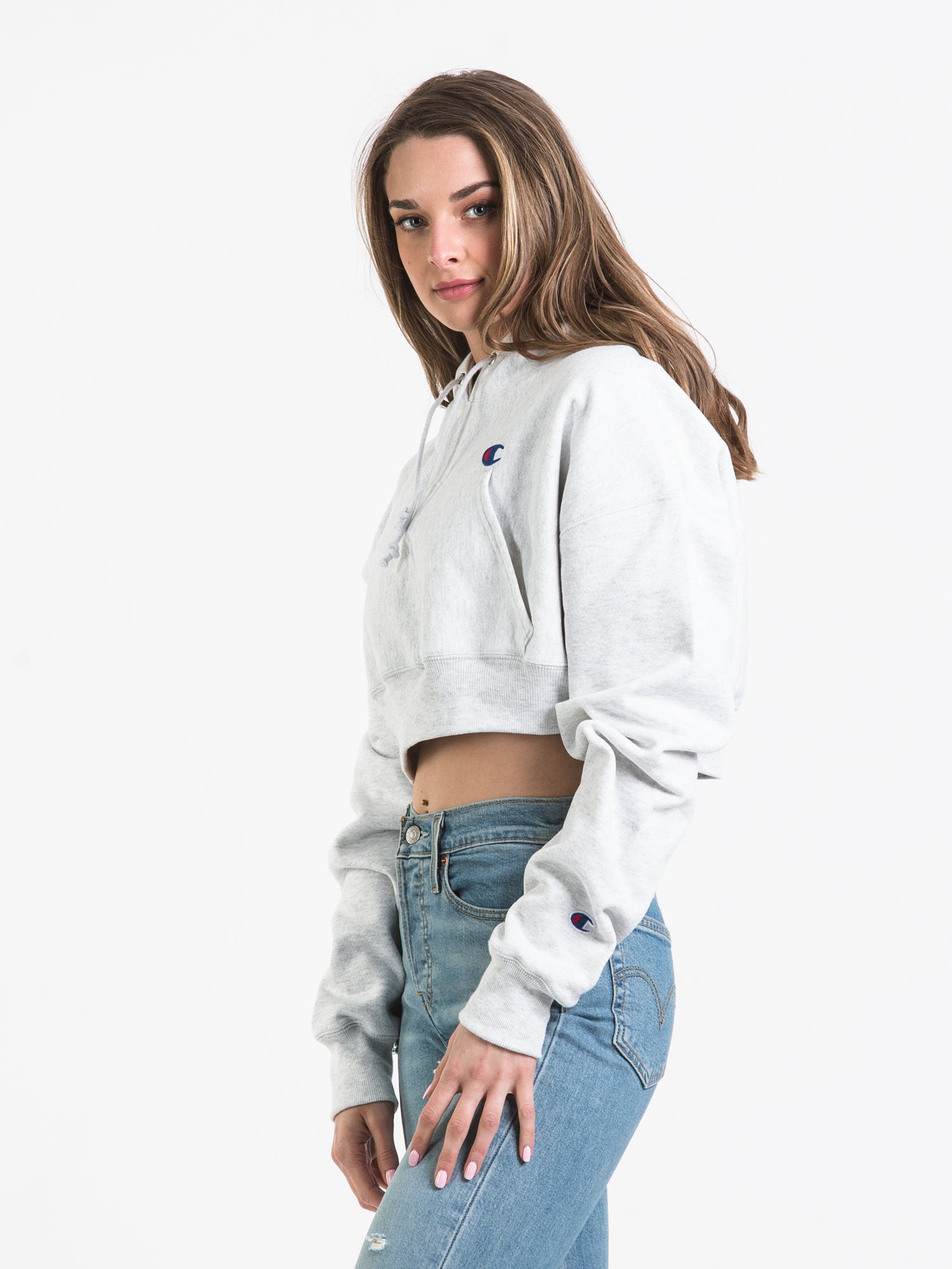 Champion Reverse Weave Cropped Pullover Hoodie - Women's & Men's Casual Wear for Gym, Running & Street Fashion | Clearance Sale