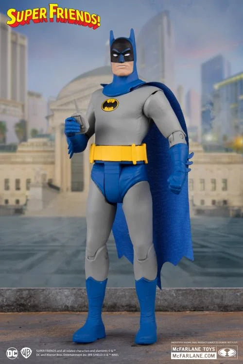 DC Comics Super Friends Retro Batman Action Figure - 6-Inch Collectible Toy for Kids & Adults - Perfect for Display, Gifts, and Superhero Play Scenes
