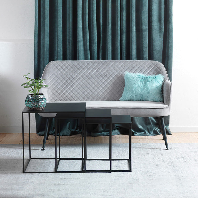 BERRIE 2 Seater Sofa - Modern Grey Fabric Loveseat for Living Room, Apartment & Small Spaces - Comfortable Couch for Relaxing & Entertaining Guests