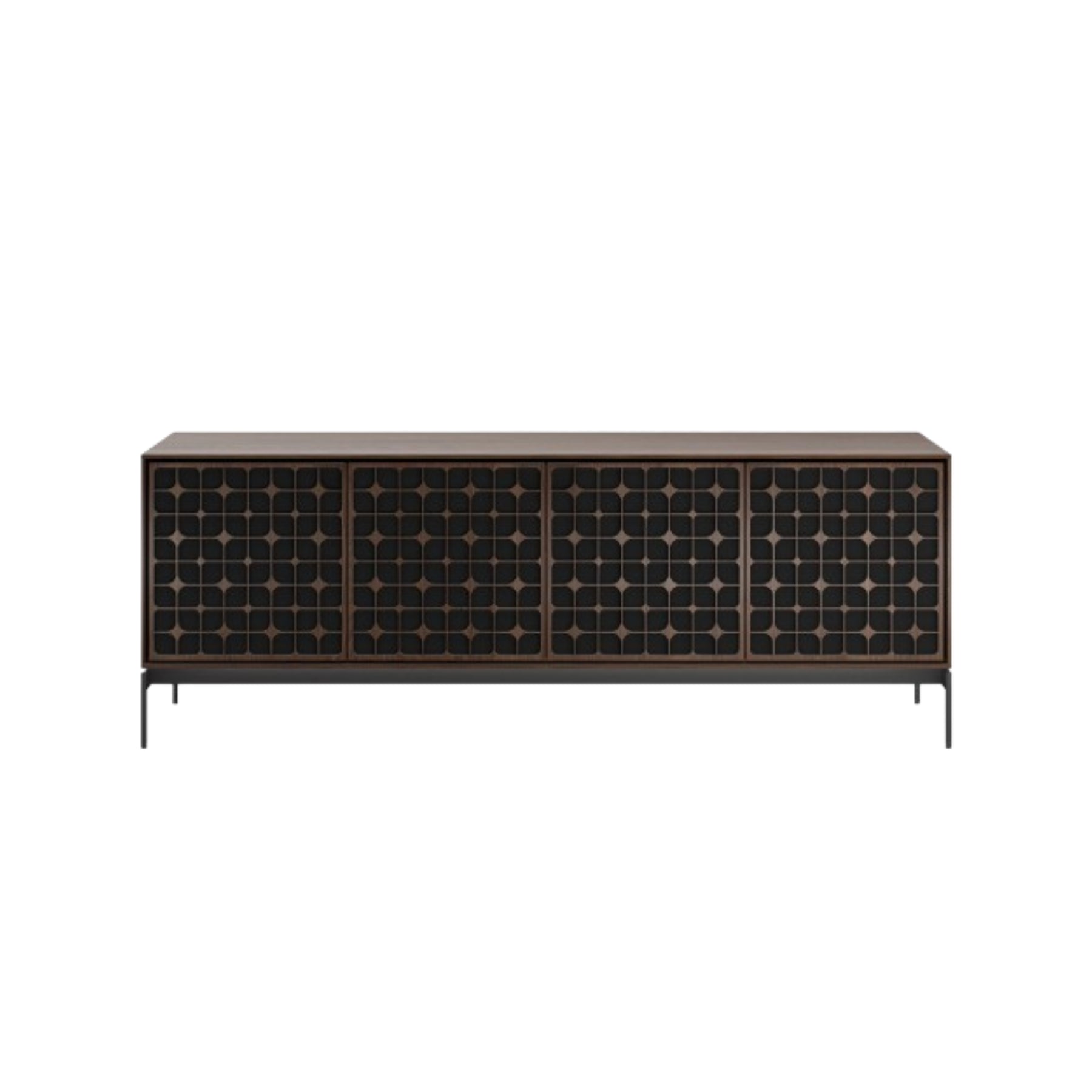 BDI 8709 Constellation Media Console With Base - Modern TV Stand for Living Room, Home Theater & Entertainment Centers - Durable Wood & Metal Design for 4K & Smart TVs