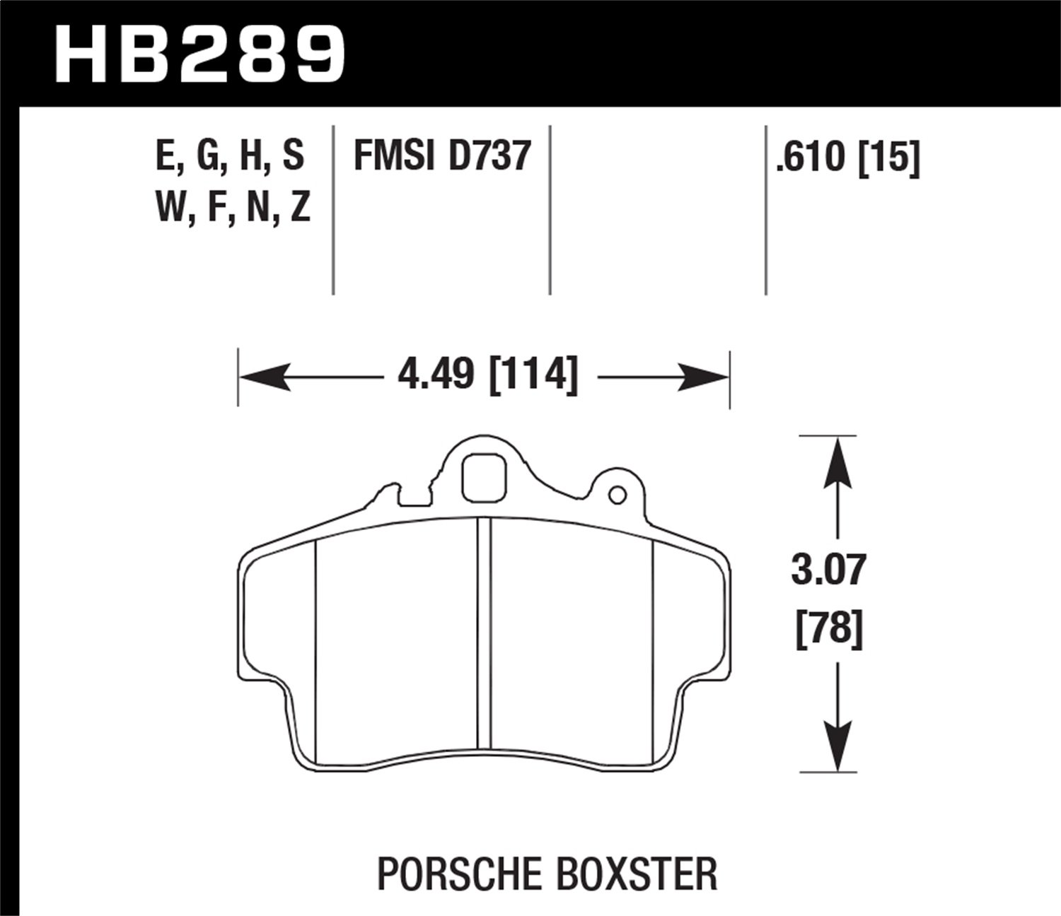 HB289F.610 High Performance Street Brake Pads - Premium Ceramic Brake Pads for Smooth & Quiet Stopping - Perfect for Daily Commuting, City Driving & Performance Vehicles