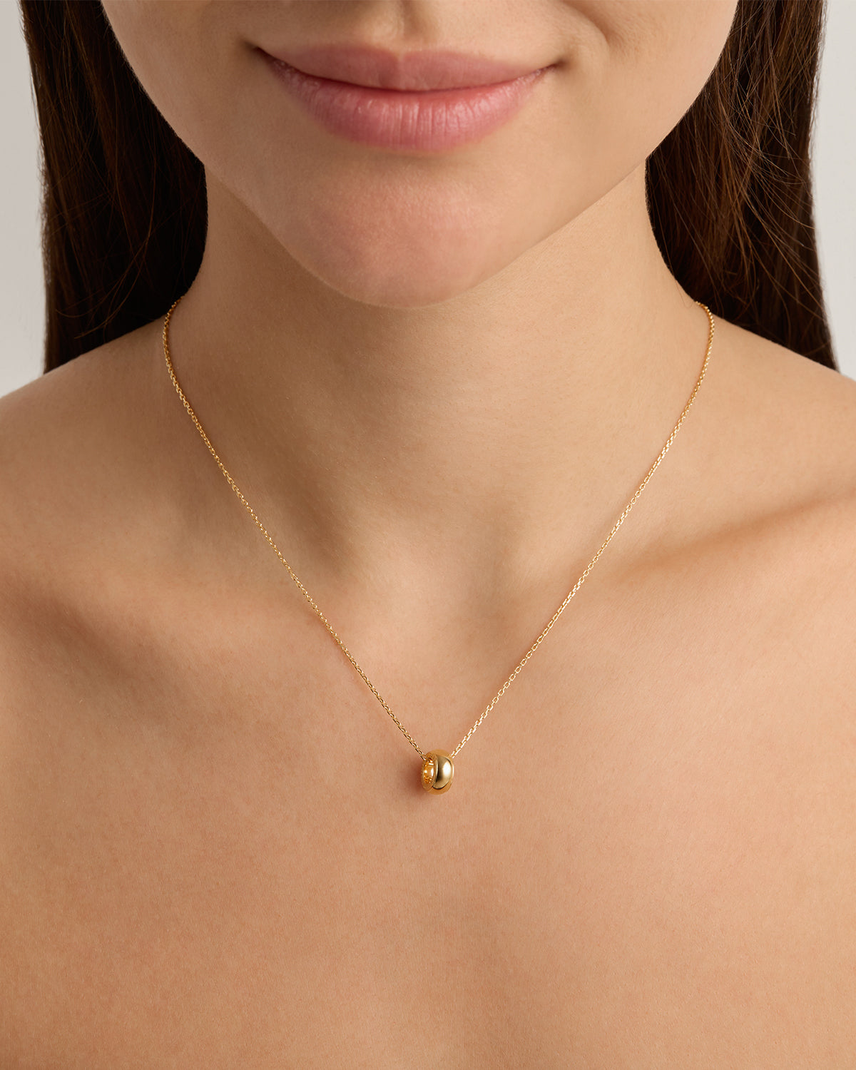 18K Gold Vermeil Find Stillness Petal Charm Necklace - Elegant Dainty Jewelry for Women, Perfect for Meditation, Yoga & Everyday Wear