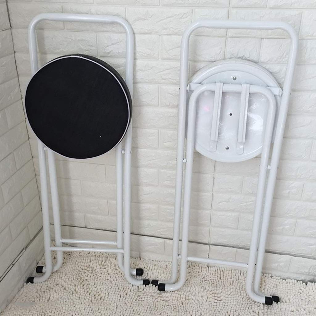 Portable Folding Bar Stool - Adjustable Height 65/75cm, Thick Padded Seat, Durable Metal Frame for Kitchen, Dining Room & Home Bar (3 Color Options) - Perfect for Small Spaces, Entertaining & Compact Living