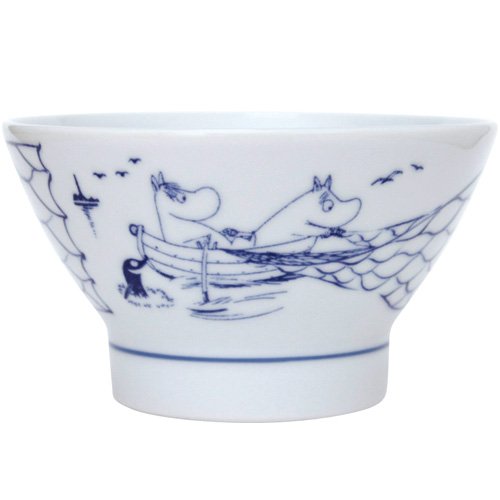 Amabro Amaburo Moomin Sometsuke Bowl - Japanese Ceramic Rice Bowl for Sushi, Ramen & Soup - Perfect for Dining, Gifts & Home Decor