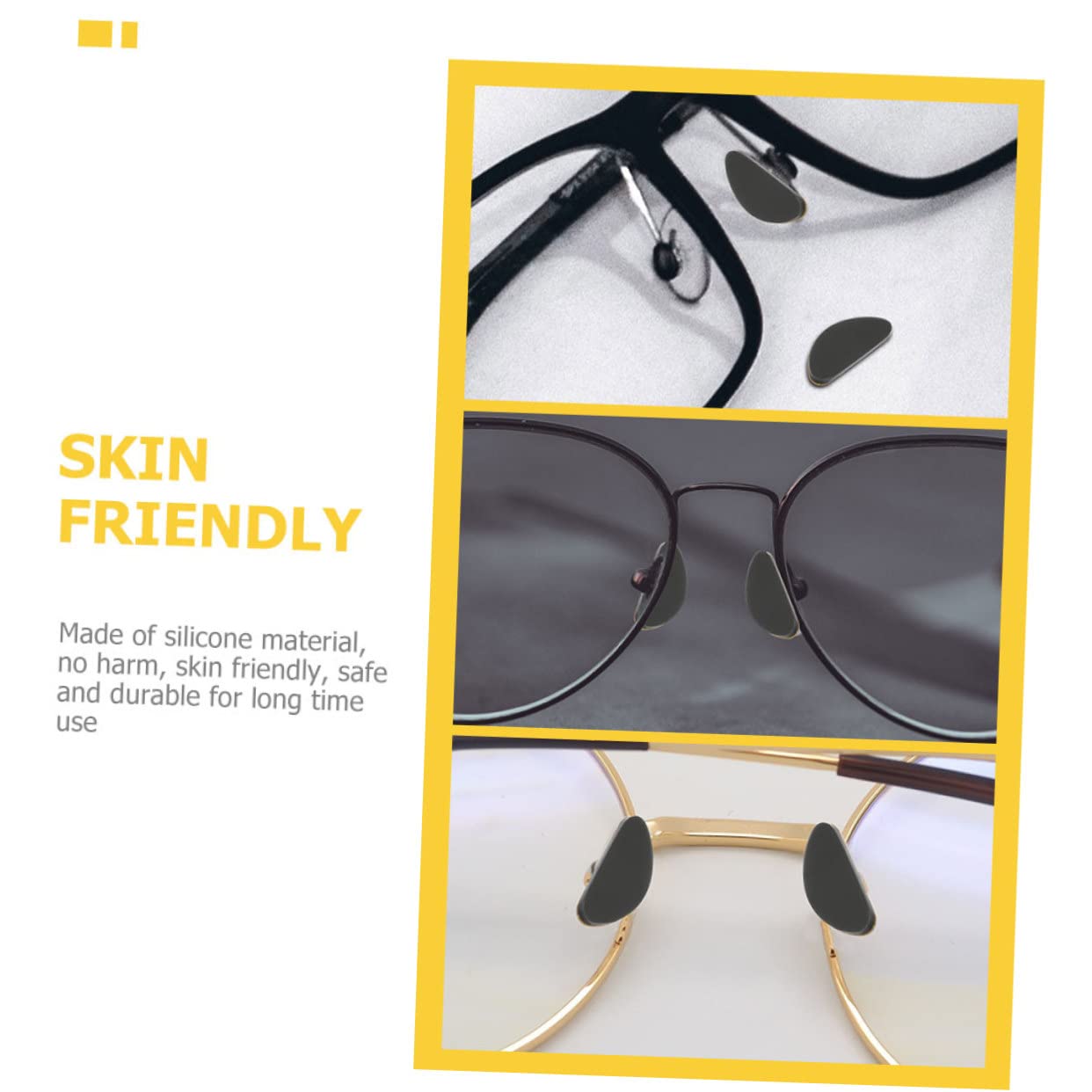 36 Pairs Silicone Glasses Nose Pads - Soft Nose Bridge Pads for Eyeglasses, Comfortable Anti-Slip Nose Cushions for Reading Glasses, Sunglasses & Frames - Perfect for All-Day Wear & Eyewear Comfort