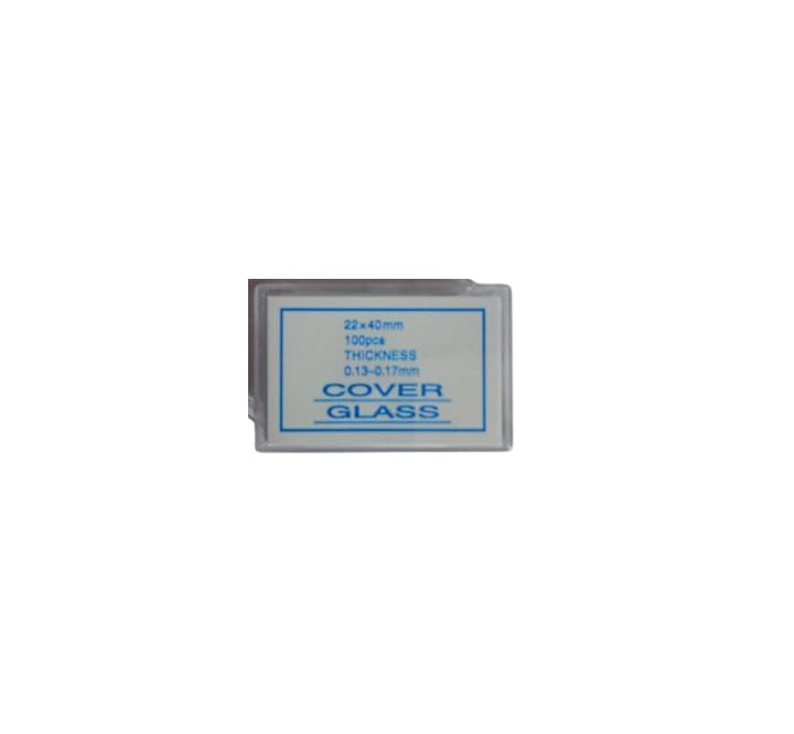 100pcs 22x40mm Microscope Cover Glass Slides - Premium Lab-Grade Glass Coverslips for Biology, Pathology & Education - Perfect for Microscopy, Sample Preparation & Scientific Research