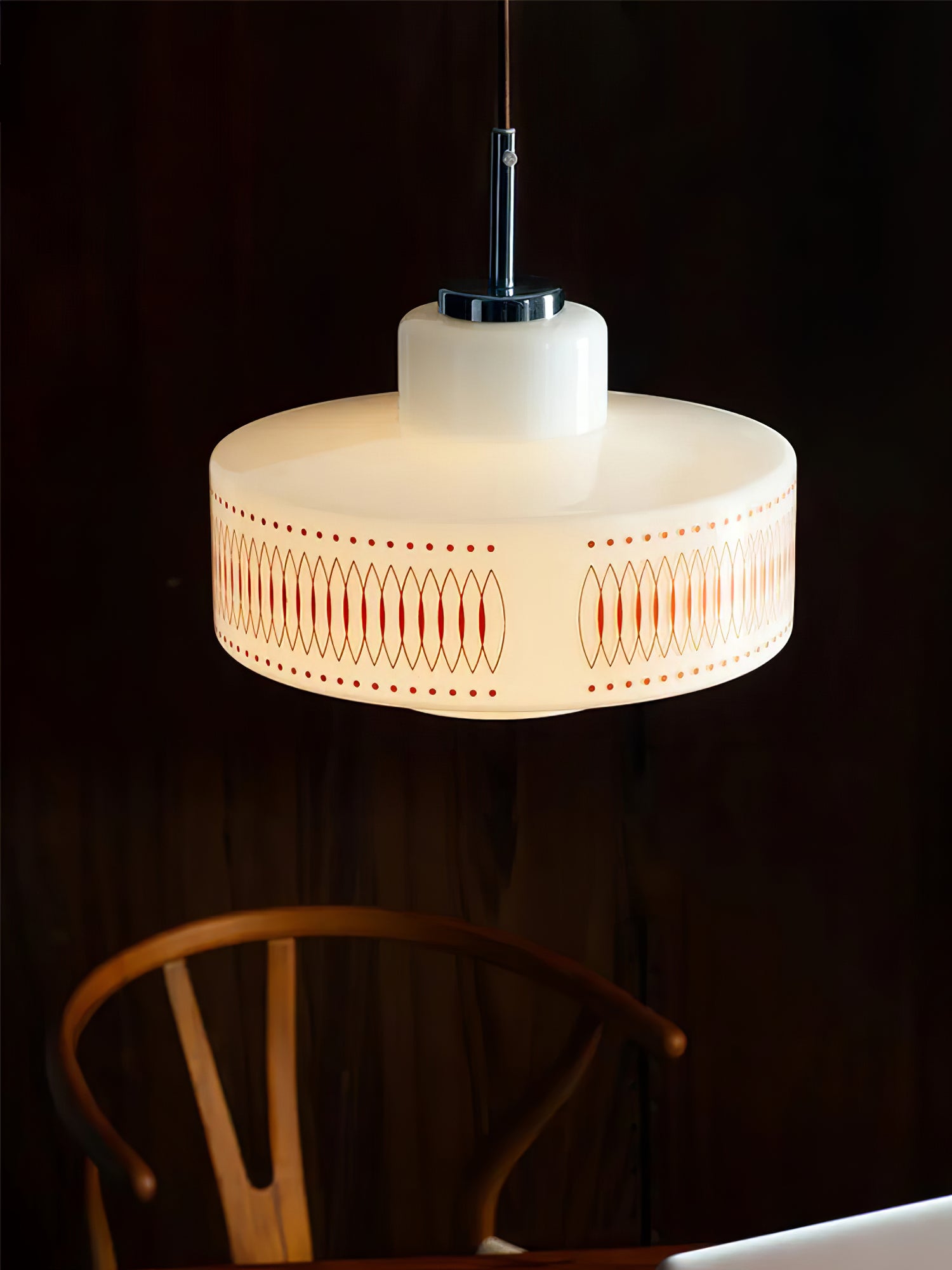 Anna Pendant Lamp - Modern Scandinavian Glass Hanging Light for Kitchen Island, Dining Room & Bedroom - Elegant Ceiling Fixture with Warm White Light