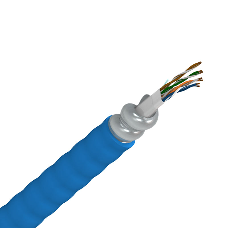 121872A DataTuff® CAT 6 Industrial Grade Ethernet Cable - 23 AWG, 4PR, U/UTP, Bonded Pair Twisted (1000ft) for High-Speed Networking in Factories, Warehouses & Outdoor Installations