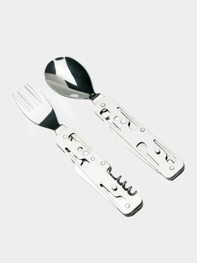 Akinod 13H25 12-Piece Stainless Steel Multifunctional Cutlery Set - Perfect for Camping, Picnics & Outdoor Adventures