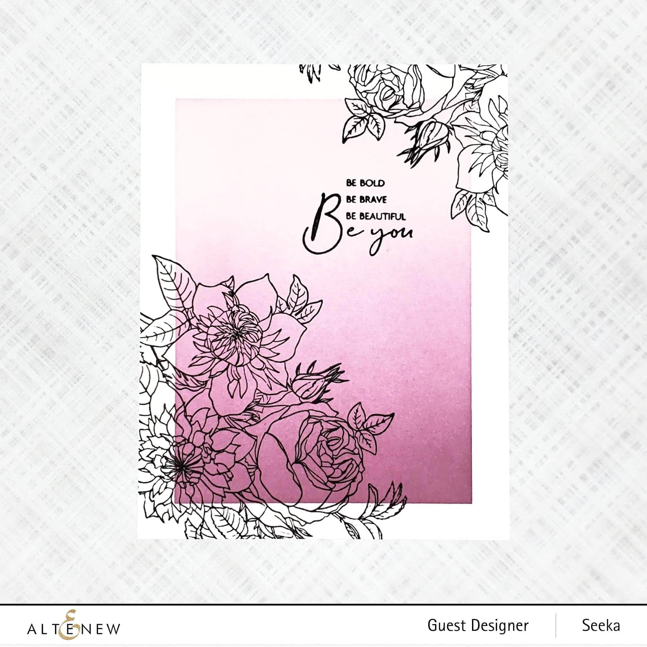 Clematis Josephine Outline Stamp Set for Flower Painting - DIY Floral Art, Card Making & Scrapbooking Projects